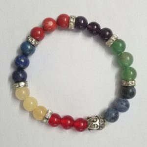 Seven Chakra Bracelet with Buddha head